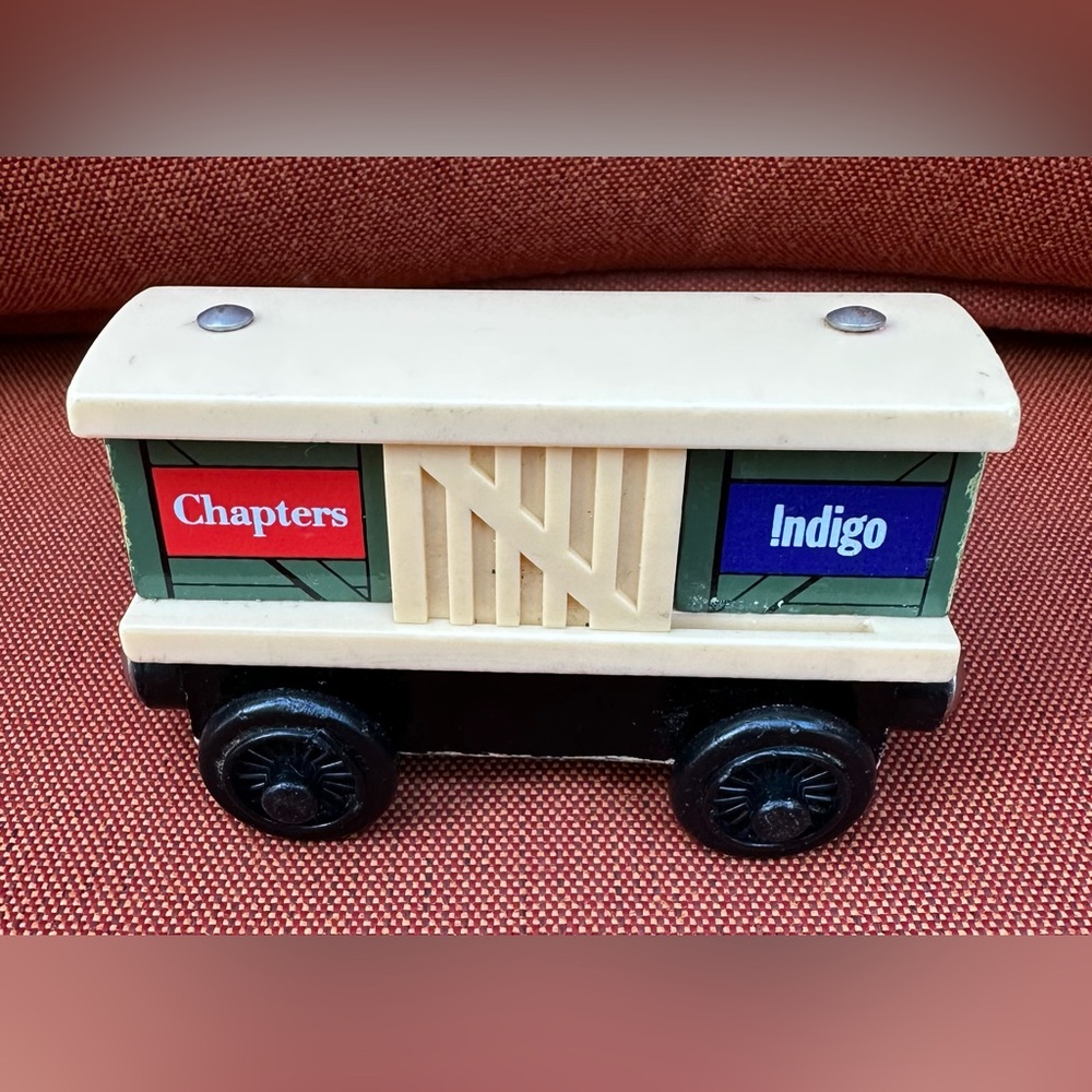 Thomas & Friends Box Car: Chapters + Indigo Rare Promotional Wooden Train Car